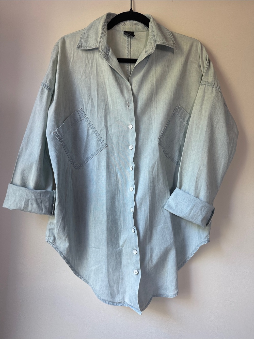 LONDONJEAN Light Blue Casual Men's Button-Down Shirt